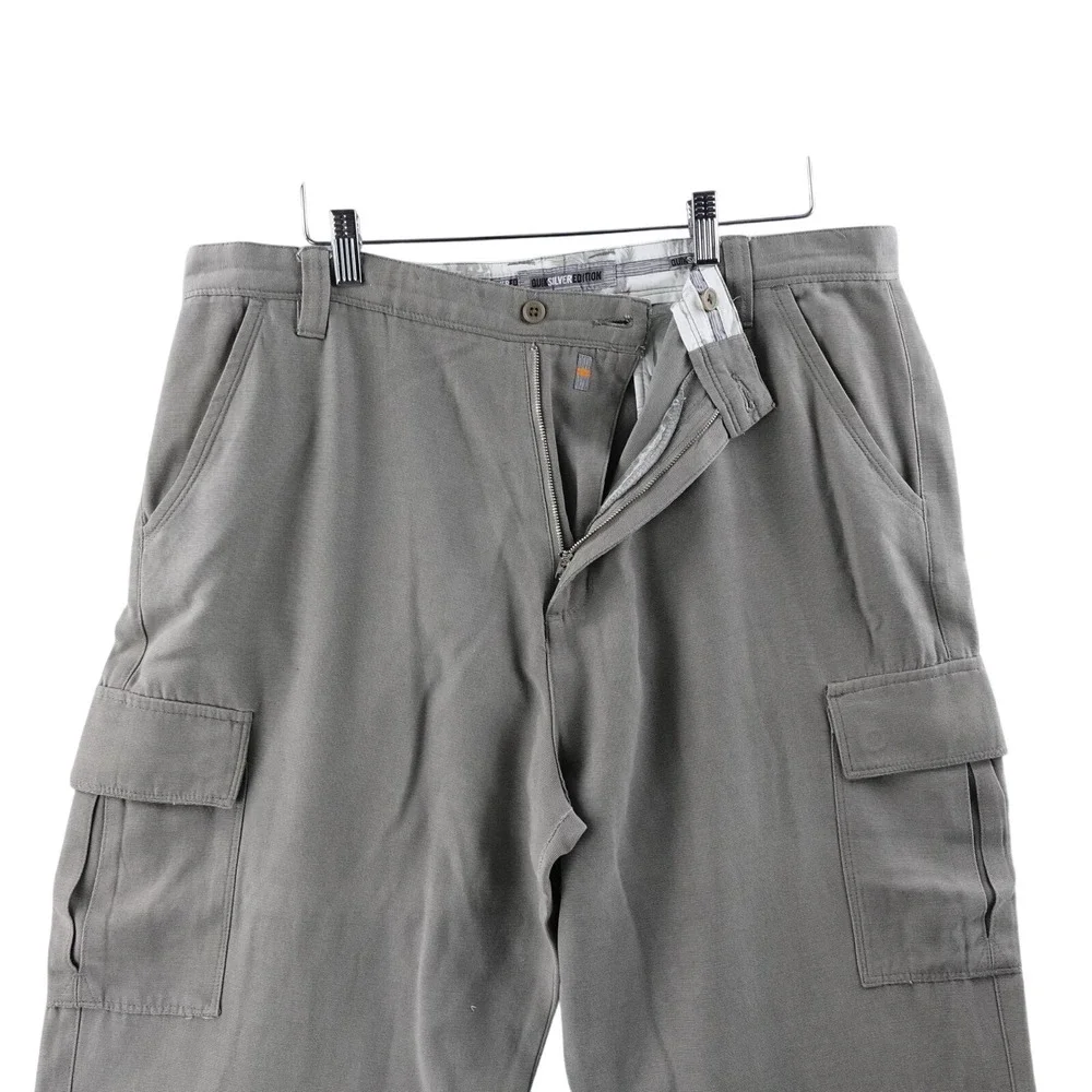 Quiksilver Edition Mens‎ Cargo Pants Khaki Utility Pockets Size 38 Baggy Y2K